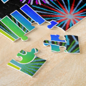 Voornaam "PAUL", geun "HAPPY BIRTHDAY" Legpuzzel (Zijkant)