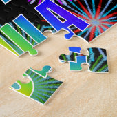 Voornaam "PAULA", geun "HAPPY BIRTHDAY" Legpuzzel (Zijkant)