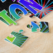 Voornaam "PAYTON", geun "HAPPY BIRTHDAY" Legpuzzel (Zijkant)