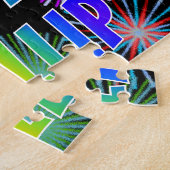 Voornaam "PHILLIP", geun "HAPPY BIRTHDAY" Legpuzzel (Zijkant)