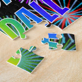 Voornaam "RANDALL", geun "HAPPY BIRTHDAY" Legpuzzel (Zijkant)