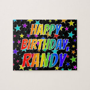 Voornaam "RANDY", geun "HAPPY BIRTHDAY" Legpuzzel