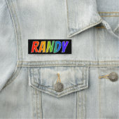 Voornaam "RANDY": vun regenboogkleuren Naamplaatje (In situ)