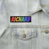 Voornaam "RICHARD": Fun Rainbow-kleuren Naamplaatje (In situ)