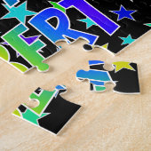 Voornaam ROBERT, Fun "HAPPY BIRTHDAY" Legpuzzel (Zijkant)