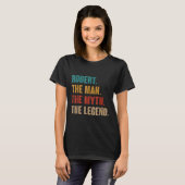 Voornaam Robert Retro Pattern stijl T-sh T-shirt (Voorkant volledig)