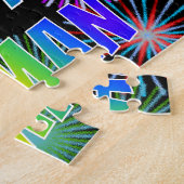 Voornaam "ROMAN", geun "HAPPY BIRTHDAY" Legpuzzel (Zijkant)