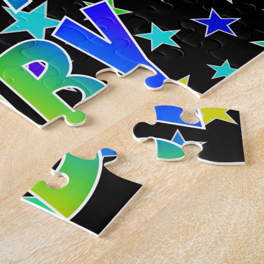 Voornaam RUBY, Fun "HAPPY BIRTHDAY" Legpuzzel (Zijkant)