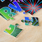 Voornaam "RUBY", vun "HAPPY BIRTHDAY" Legpuzzel (Zijkant)