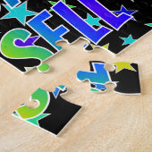 Voornaam "RUSSELL", afgekort "HAPPY BIRTHDAY" Legpuzzel (Zijkant)