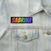 Voornaam "SABRINA": Fun Rainbow-kleuren Naamplaatje (In situ)