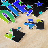 Voornaam "SADIE", geun "HAPPY BIRTHDAY" Legpuzzel (Zijkant)