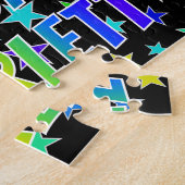 Voornaam "SCARLETT", geun "HAPPY BIRTHDAY" Legpuzzel (Zijkant)