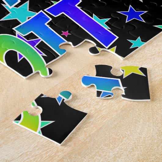 Voornaam SCOTT, Fun "HAPPY BIRTHDAY" Legpuzzel (Zijkant)