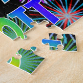 Voornaam "SCOTT", geun "HAPPY BIRTHDAY" Legpuzzel (Zijkant)