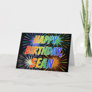 Voornaam "SEAN" Fun "HAPPY BIRTHDAY" Kaart