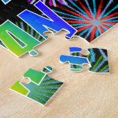 Voornaam "SEAN", geun "HAPPY BIRTHDAY" Legpuzzel (Zijkant)