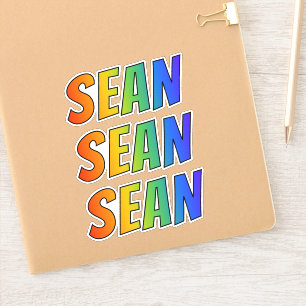 Voornaam "SEAN" w/ Fun Rainbow Coloring Sticker