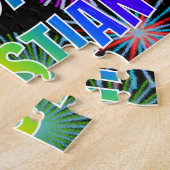 Voornaam "SEBASTIAN", geun "HAPPY BIRTHDAY" Legpuzzel (Zijkant)