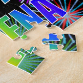 Voornaam "SELENA", geun "HAPPY BIRTHDAY" Legpuzzel (Zijkant)