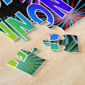 Voornaam "SHANNON", geun "HAPPY BIRTHDAY" Legpuzzel (Zijkant)