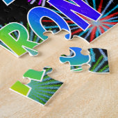 Voornaam "SHARON", afgekort "HAPPY BIRTHDAY" Legpuzzel (Zijkant)