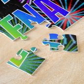 Voornaam "SHEENA", geun "HAPPY BIRTHDAY" Legpuzzel (Zijkant)