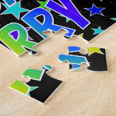 Voornaam "SHERRY", geun "HAPPY BIRTHDAY" Legpuzzel (Zijkant)