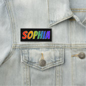 Voornaam "SOPHIA": Fun Rainbow-kleuren Naamplaatje (In situ)