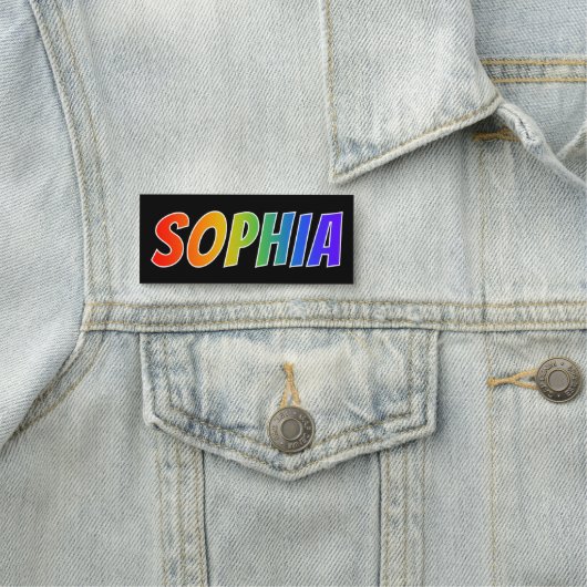Voornaam "SOPHIA": Fun Rainbow-kleuren Naamplaatje (In situ)