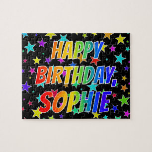 Voornaam SOPHIE, geun "HAPPY BIRTHDAY" Legpuzzel