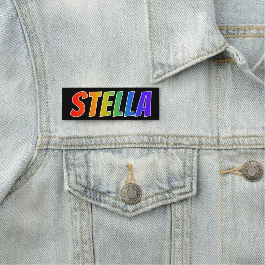 Voornaam "STELLA": Fun Rainbow-kleuren Naamplaatje (In situ)