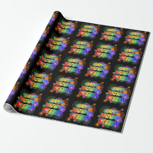 Voornaam "STEVEN", geun "HAPPY BIRTHDAY" Cadeaupapier