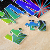 Voornaam "SUSAN", geun "HAPPY BIRTHDAY" Legpuzzel (Zijkant)