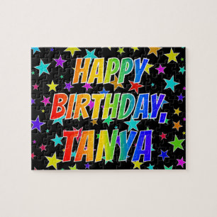 Voornaam "TANYA", geun "HAPPY BIRTHDAY" Legpuzzel