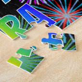 Voornaam "TARA", vun "HAPPY BIRTHDAY" Legpuzzel (Zijkant)