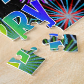 Voornaam "TERRY", afgekort "HAPPY BIRTHDAY" Legpuzzel (Zijkant)