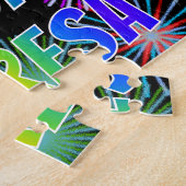 Voornaam "THERESA", vun "HAPPY BIRTHDAY" Legpuzzel (Zijkant)