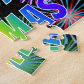 Voornaam "THOMAS", geun "HAPPY BIRTHDAY" Legpuzzel (Zijkant)