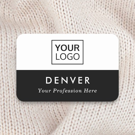 Voornaam titel logo zwart-wit of kleur naamplaatje