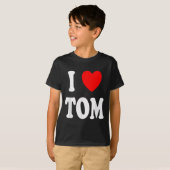 Voornaam Tom Ik hou van Tom T-shirt (Voorkant volledig)