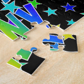 Voornaam "TONY", geun "HAPPY BIRTHDAY" Legpuzzel (Zijkant)