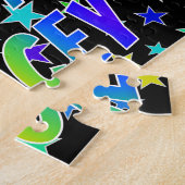 Voornaam "TRACEY", afgekort "HAPPY BIRTHDAY" Legpuzzel (Zijkant)