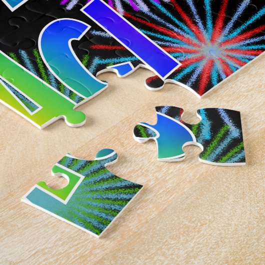 Voornaam "TRACI", Fun "HAPPY BIRTHDAY" Legpuzzel (Zijkant)