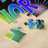 Voornaam "TREVOR", vun "HAPPY BIRTHDAY" Legpuzzel (Zijkant)