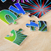 Voornaam "TROY", geun "HAPPY BIRTHDAY" Legpuzzel (Zijkant)