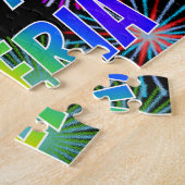 Voornaam "VALERIA", vun "HAPPY BIRTHDAY" Legpuzzel (Zijkant)