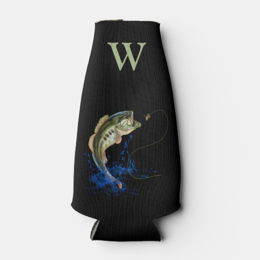 Voornaam van het bassevismonogram flesjeskoeler (Voorkant)