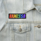 Voornaam "VANESSA": Fun Rainbow-kleuren Naamplaatje (In situ)