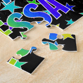 Voornaam "VANESSA", geun "HAPPY BIRTHDAY" Legpuzzel (Zijkant)